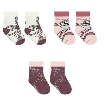 Girls Pink & White Logo Socks ( 3-Pack )