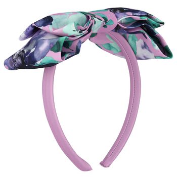 Girls Lilac & Pink Floral Headband