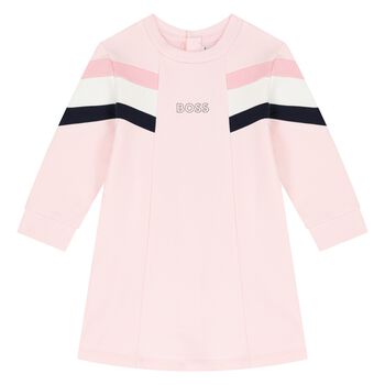 Younger Girls Pink Logo Dress