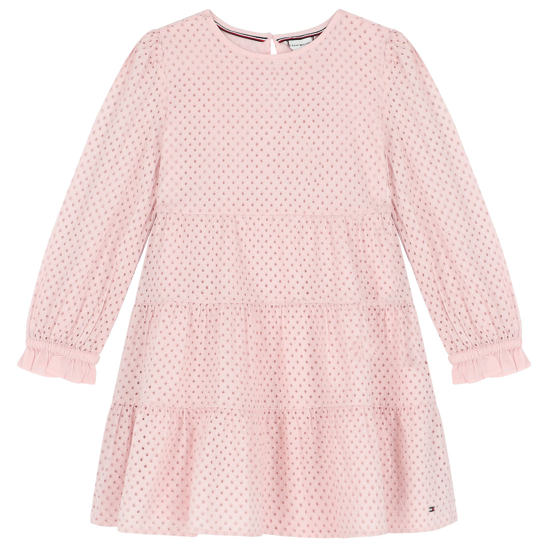 guess kids broderie anglaise cotton dress - Pink