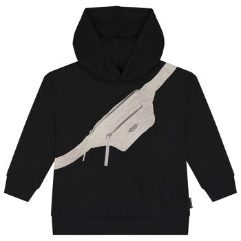 Black Bag Hooded Top