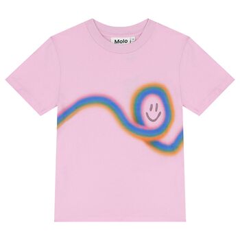 Girls Pink Smiley T-shirt