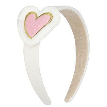 Girls Ivory Heart Headband