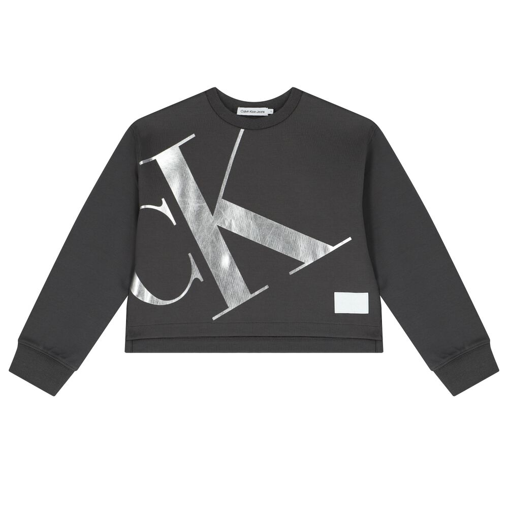  Calvin Klein Girls' Logo Sweatshirt, Fleece Hoodie with  Full-Zip Front & Functional Pockets, Grey Monogram: Clothing, Shoes &  Jewelry