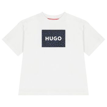 Boys White Logo T-Shirt