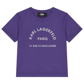 Girls Purple Logo T-Shirt