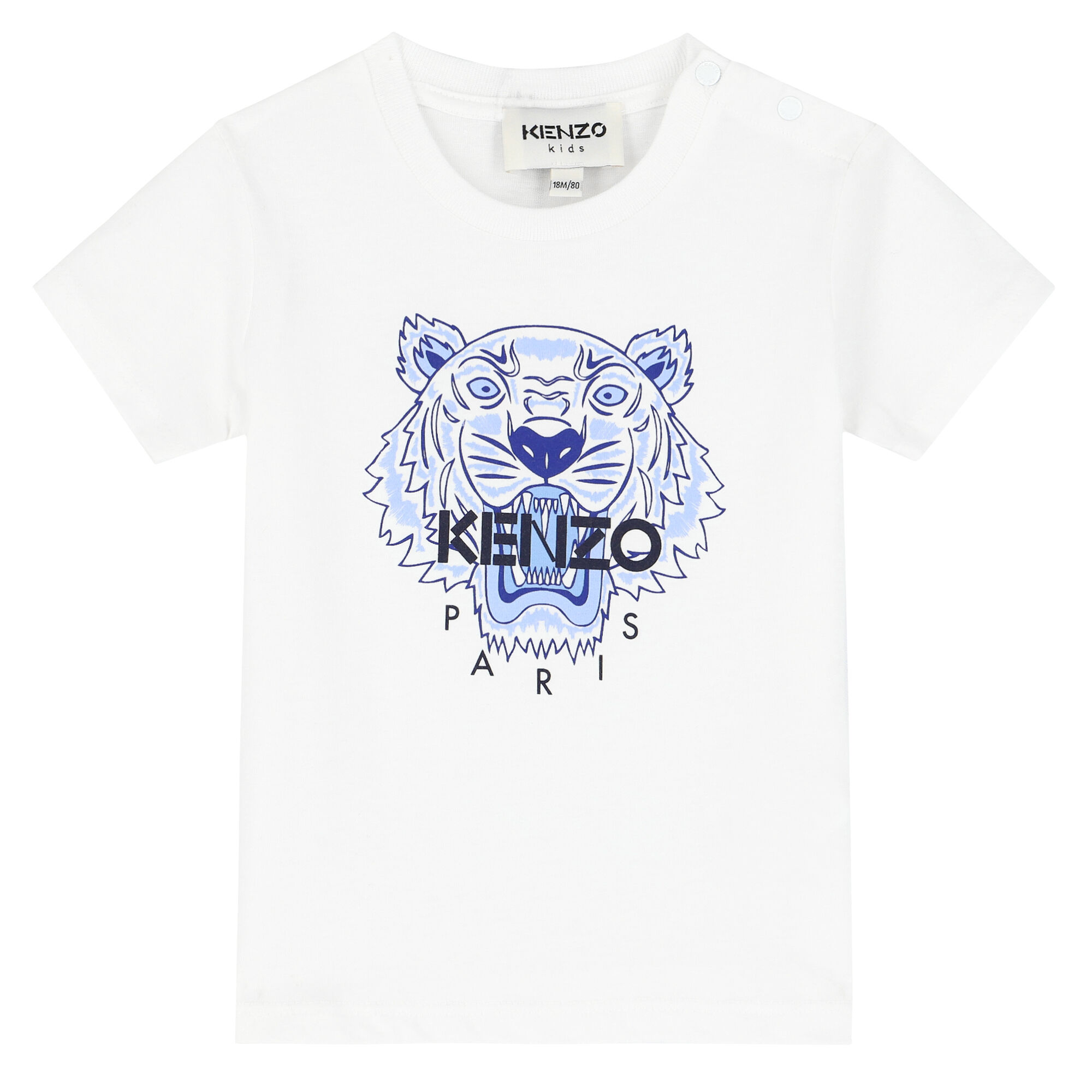 KENZO KIDS Younger Boys White Tiger T-Shirt | Junior Couture USA