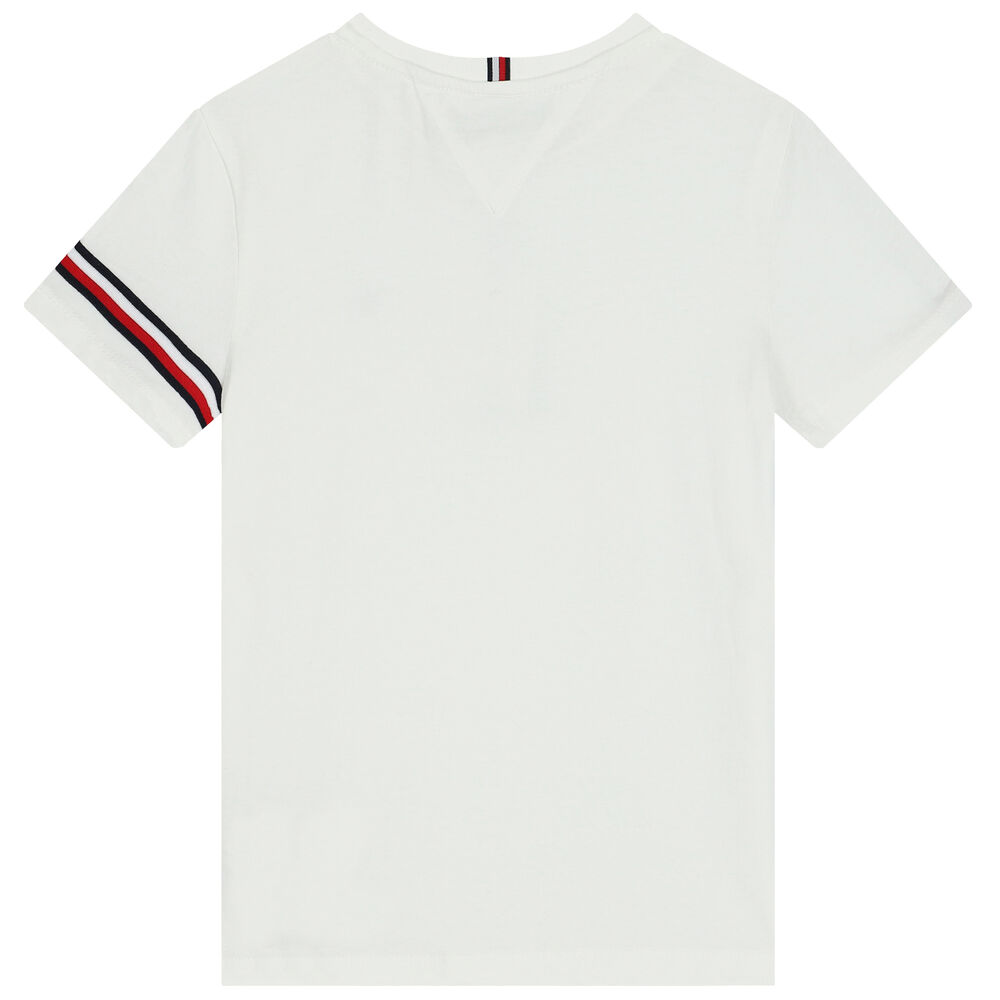 Blue Tommy Hilfiger Signature Tape Logo T-Shirt Junior