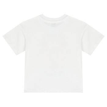 Younger Girls White Elephant Logo T-Shirt