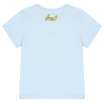 Boys Blue Crocodile Logo T-Shirt