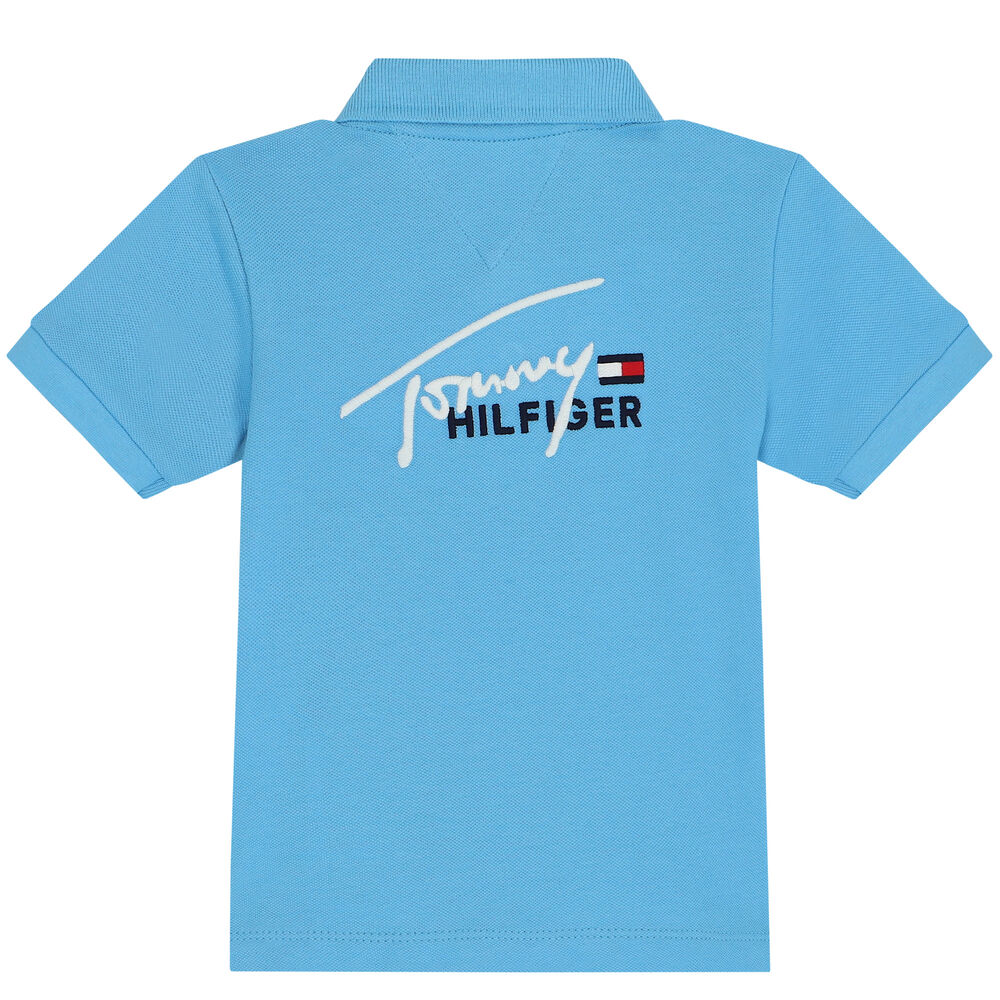 Tommy Hilfiger Shirt Baby Junior Logo Couture | Blue Polo Boys