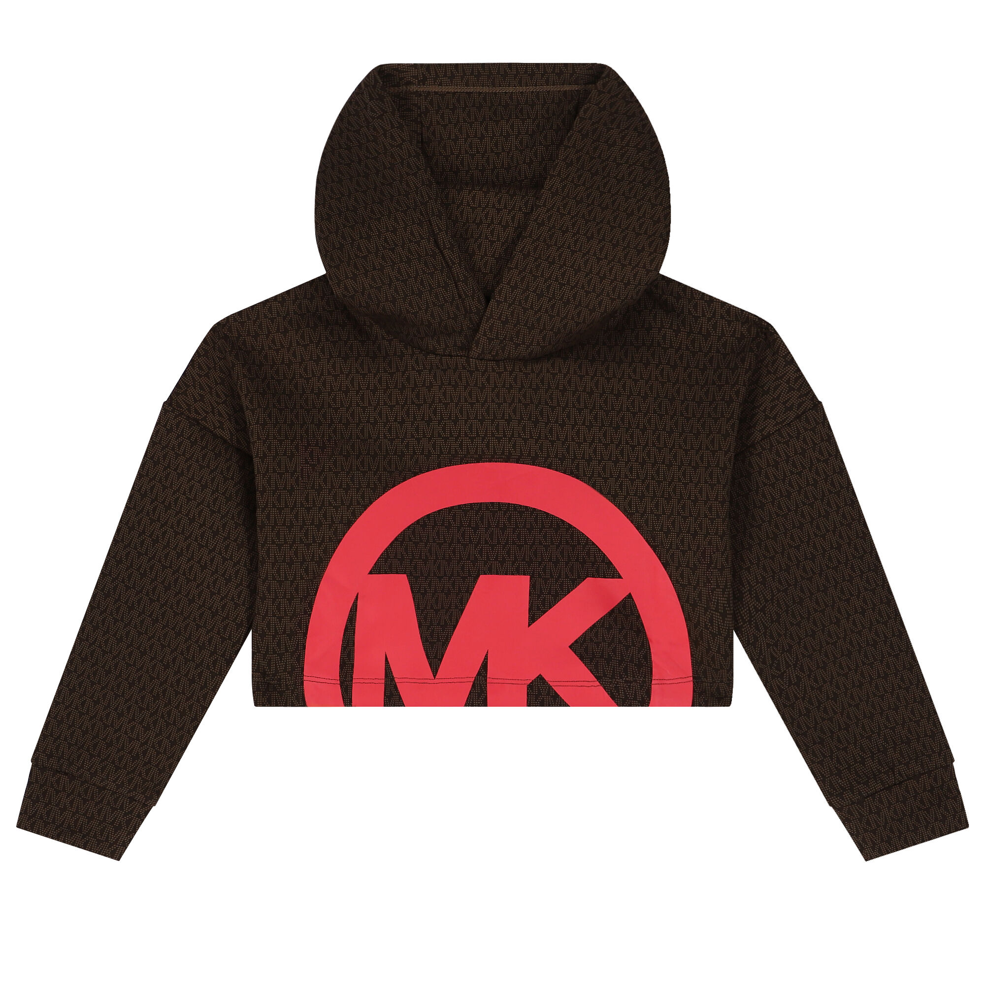 Michael Kors Kids logo-print long-sleeved hoodie - Brown