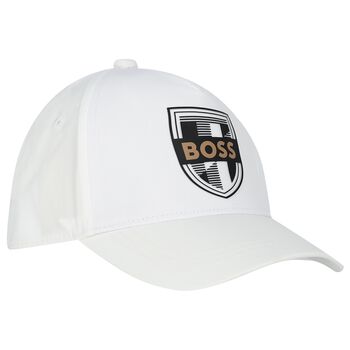 Boys White Logo Cap