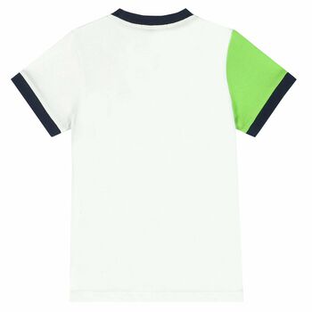 Boys Green & White Logo T-Shirt