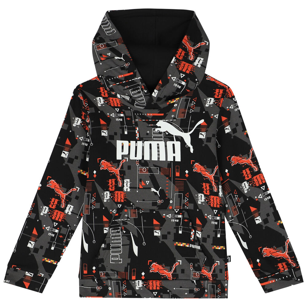 Logo Boys Couture Puma | Hooded Black Top Junior