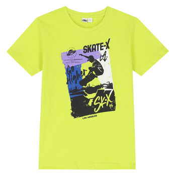 Boys Green Graphic T-Shirt