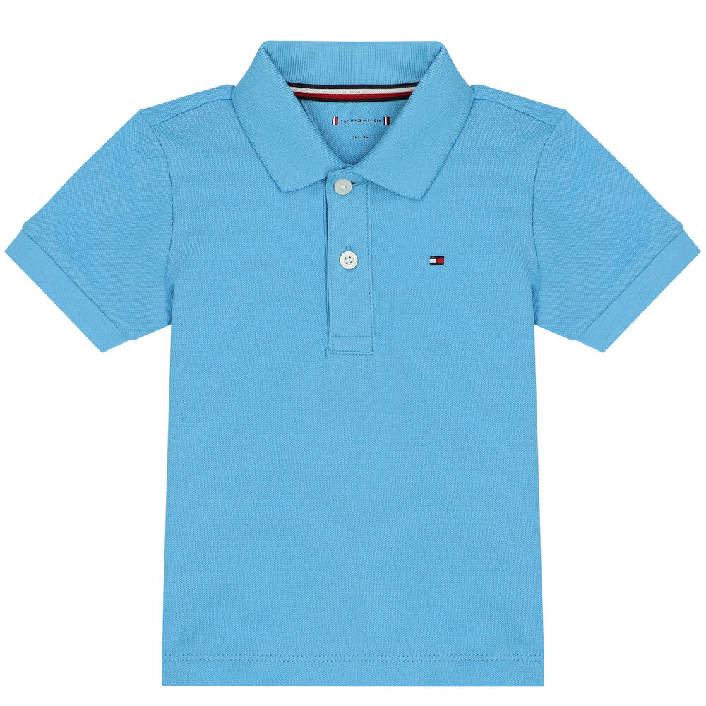 Tommy Hilfiger Baby | Polo Logo Blue Boys Shirt USA Junior Couture