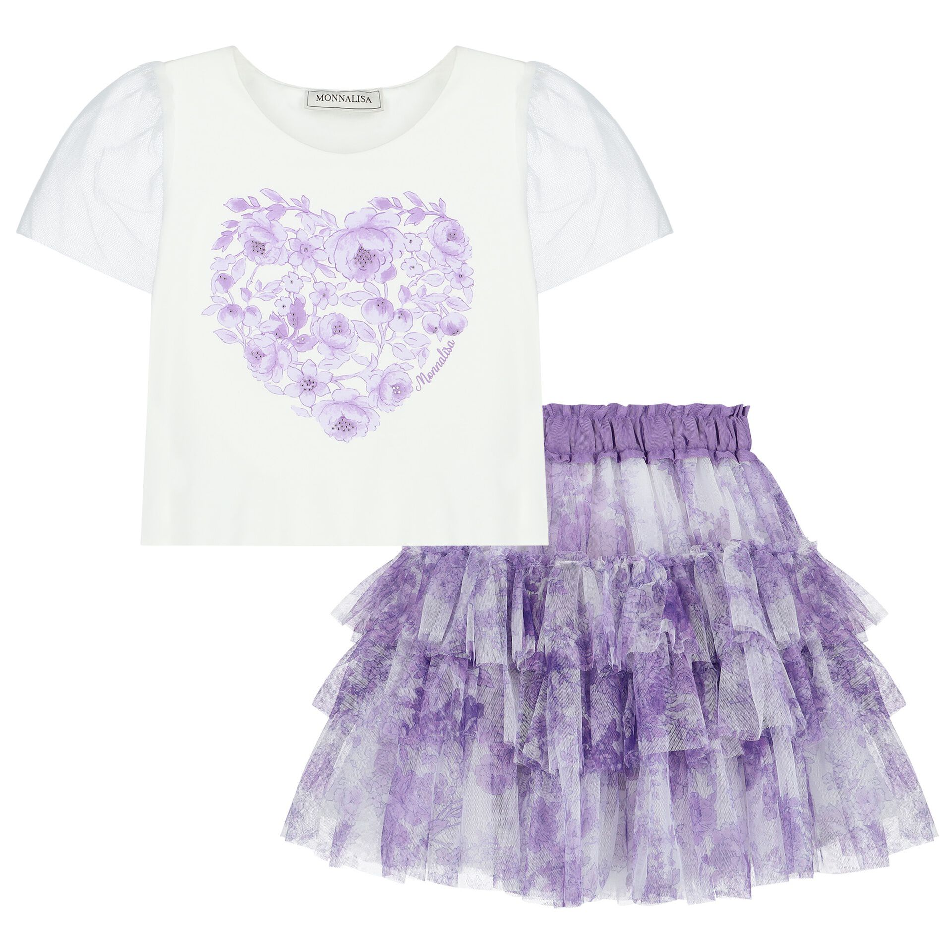 Monnalisa x Disney cotton skirt - Purple