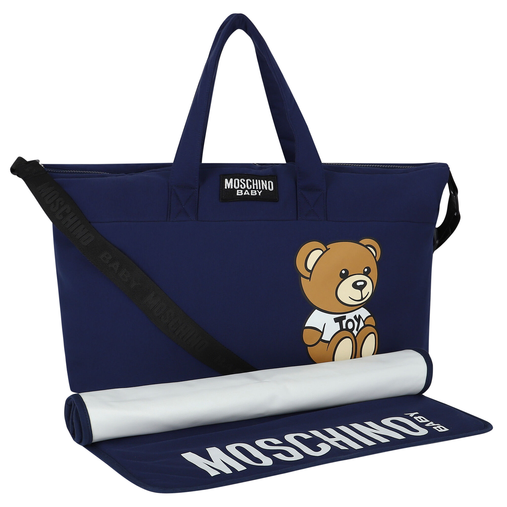 Moschino baby discount changing bag blue