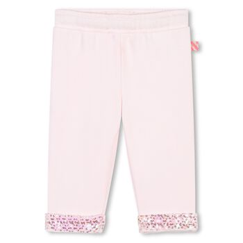 Younger Girls Pink Sequin Joggers