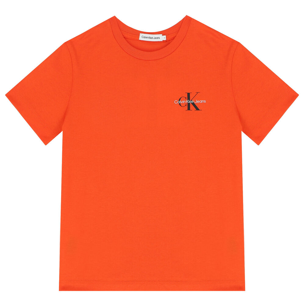 Junior Calvin | Logo Orange Boys Couture USA Klein T-Shirt