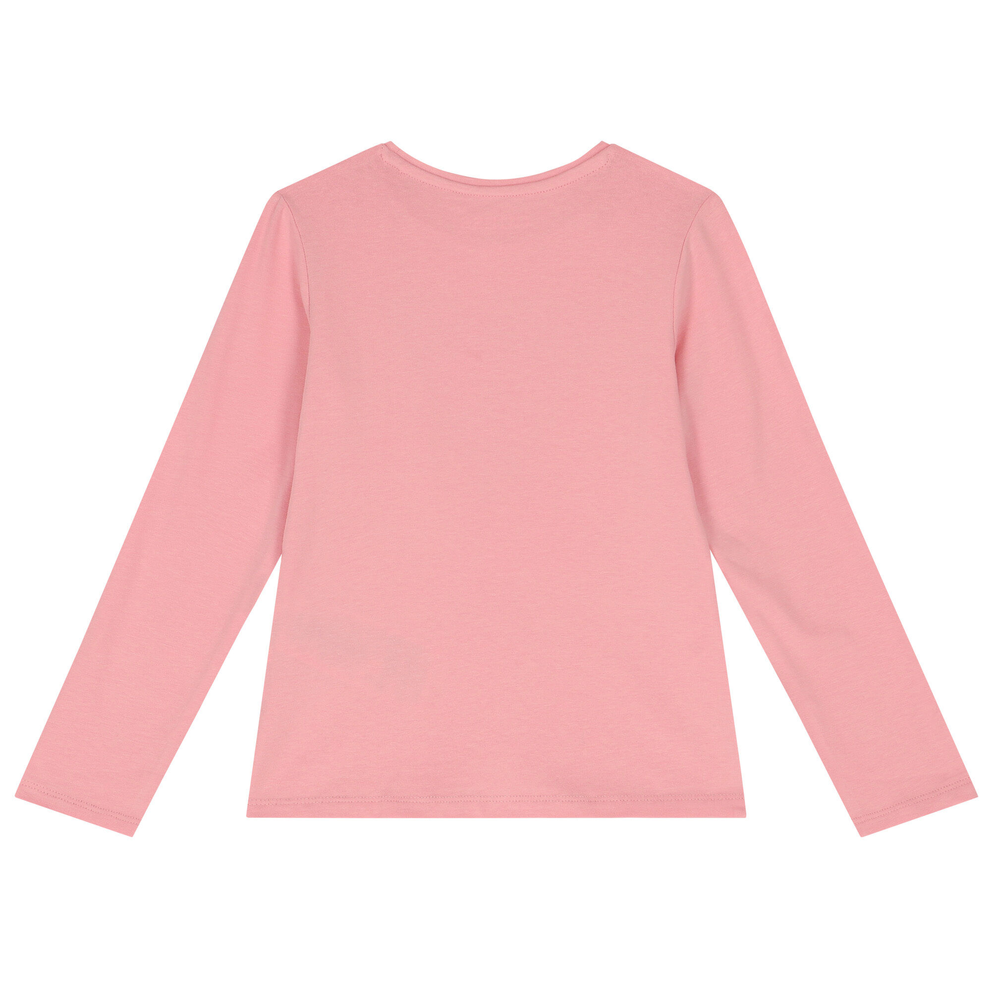 Guess Girls Pink Logo Long Sleeve Top | Junior Couture