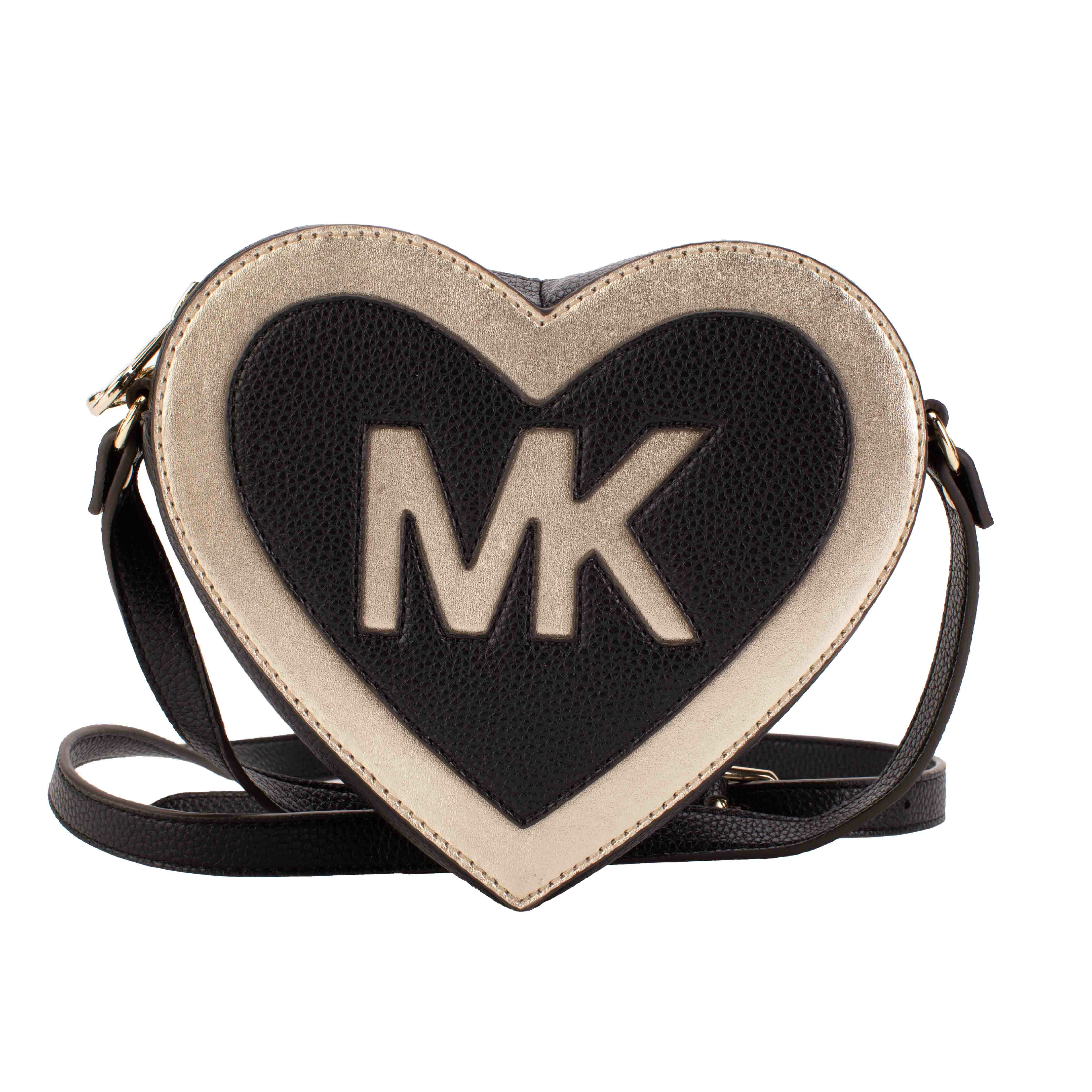 MICHAEL KORS Girls Black Logo Heart Handbag | Junior Couture USA