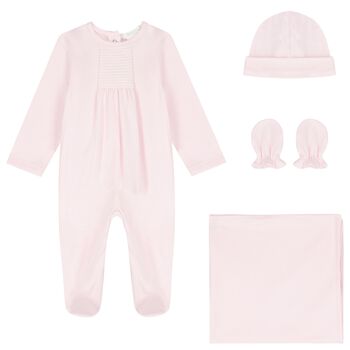 Baby Girls Pink Babygrow Gift Set