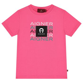 Girls Pink Logo T-Shirt