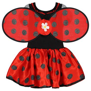 Girls Black & Red Little Lady Bug Costume