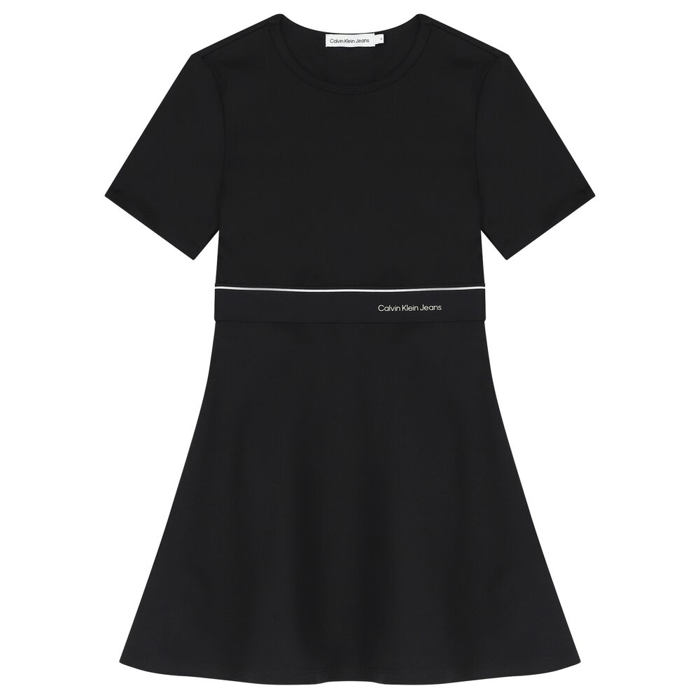 Black Women's Dress with White Logo, Calvin Klein Jeans