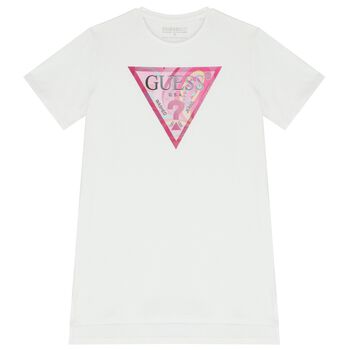 Girls White Logo T-Shirt