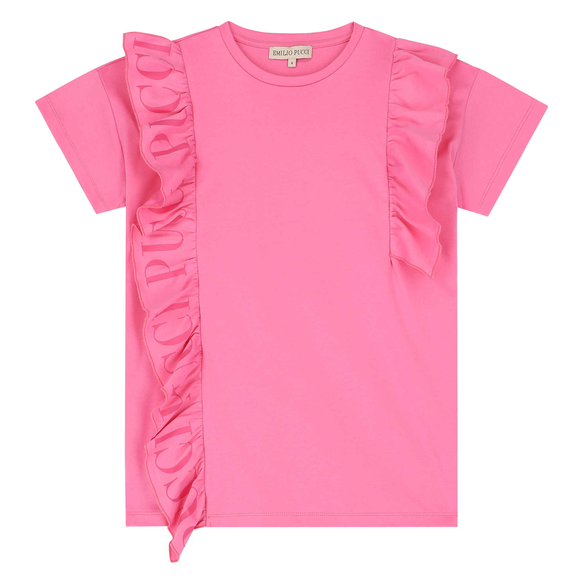 Emilio Pucci Girls Pink Logo T-Shirt | Junior Couture