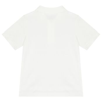 Baby Boys White Logo Polo Shirt