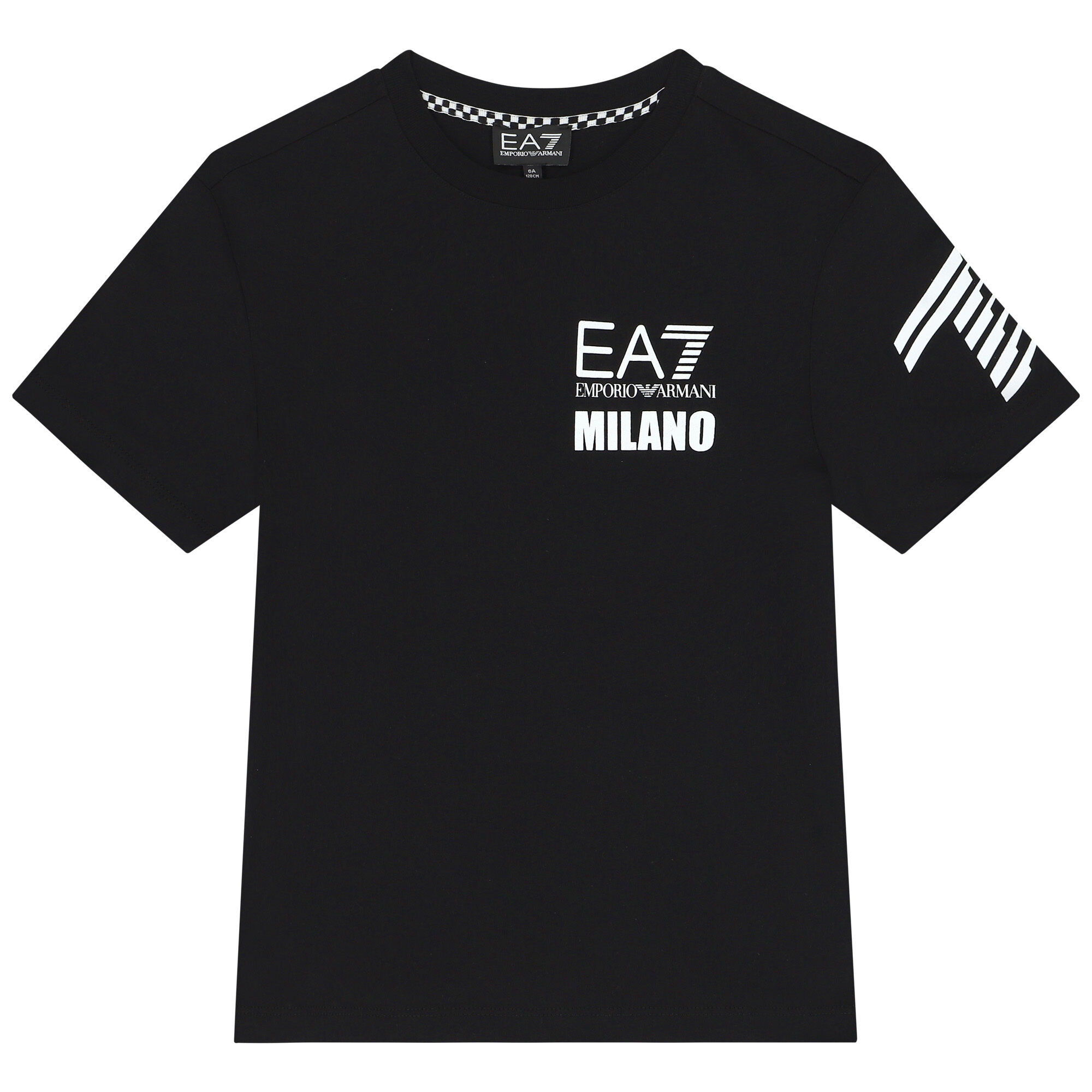 Ea7 black t best sale shirt