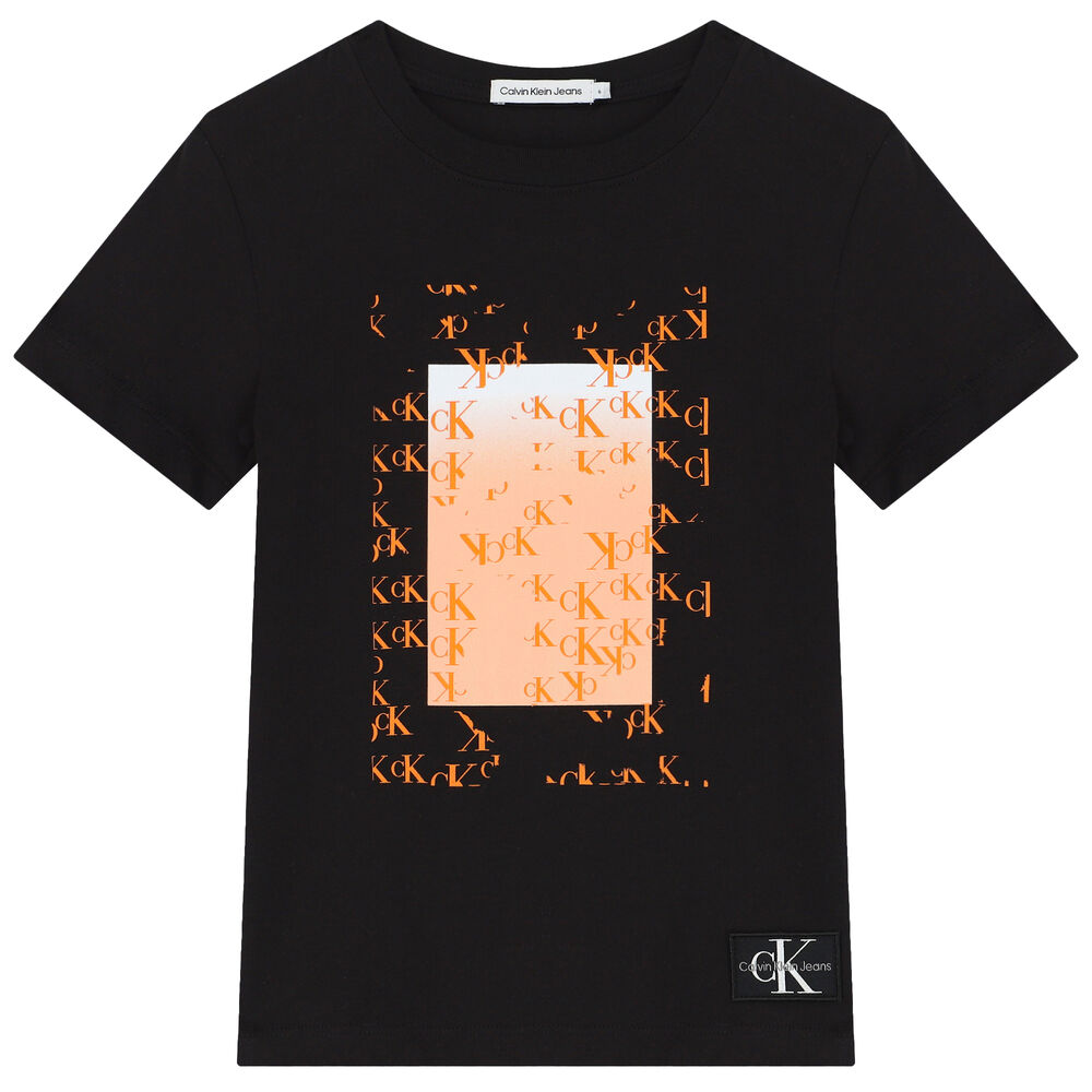Boys Junior Couture | Logo Klein USA Black Calvin T-Shirt