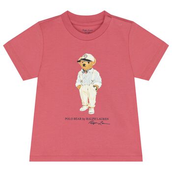 Younger Boys Red Polo Bear T-Shirt