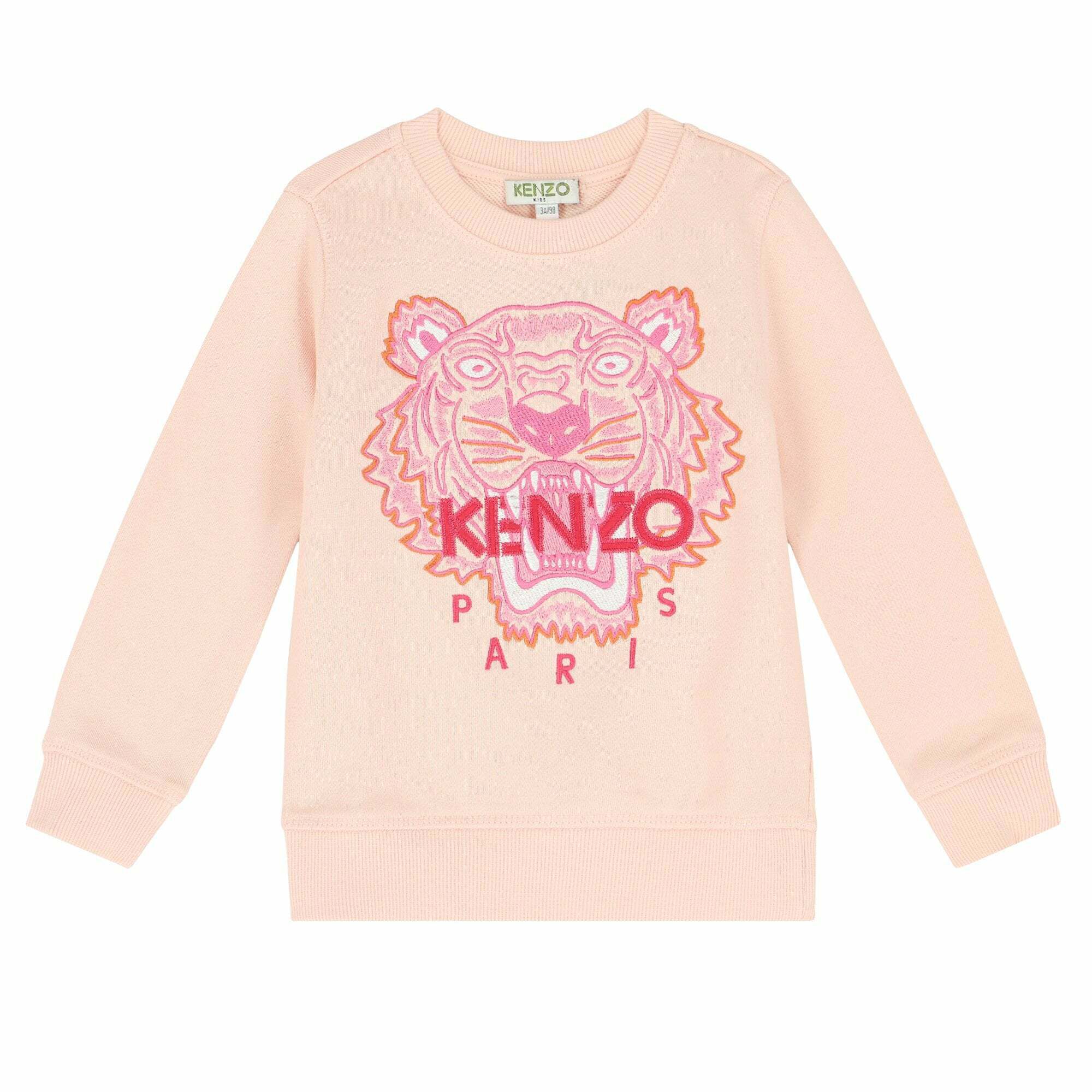 KENZO KIDS Girls Pink Tiger Sweatshirt | Junior Couture USA