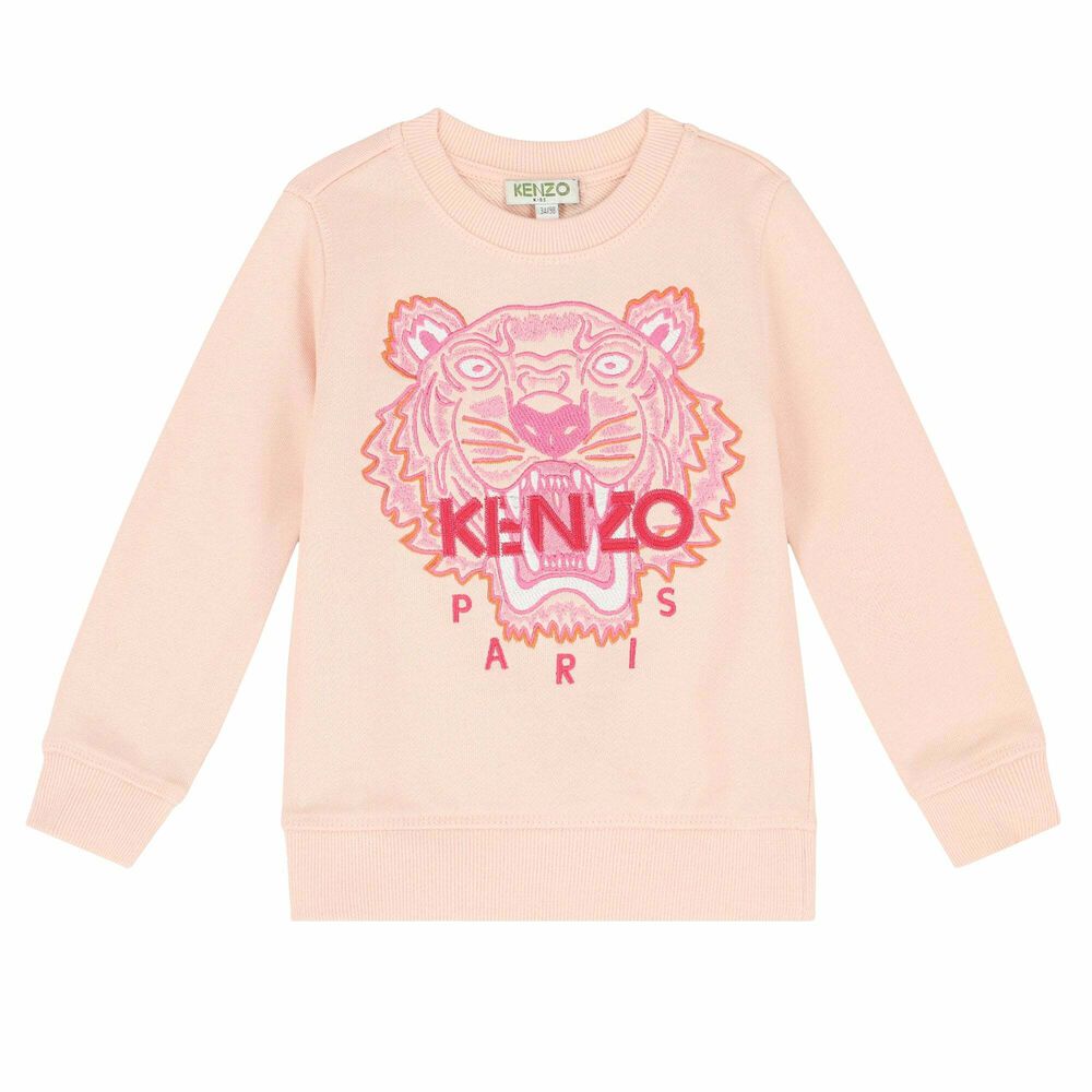 partij Nauwgezet Savant KENZO KIDS Girls Pink Tiger Sweatshirt | Junior Couture USA