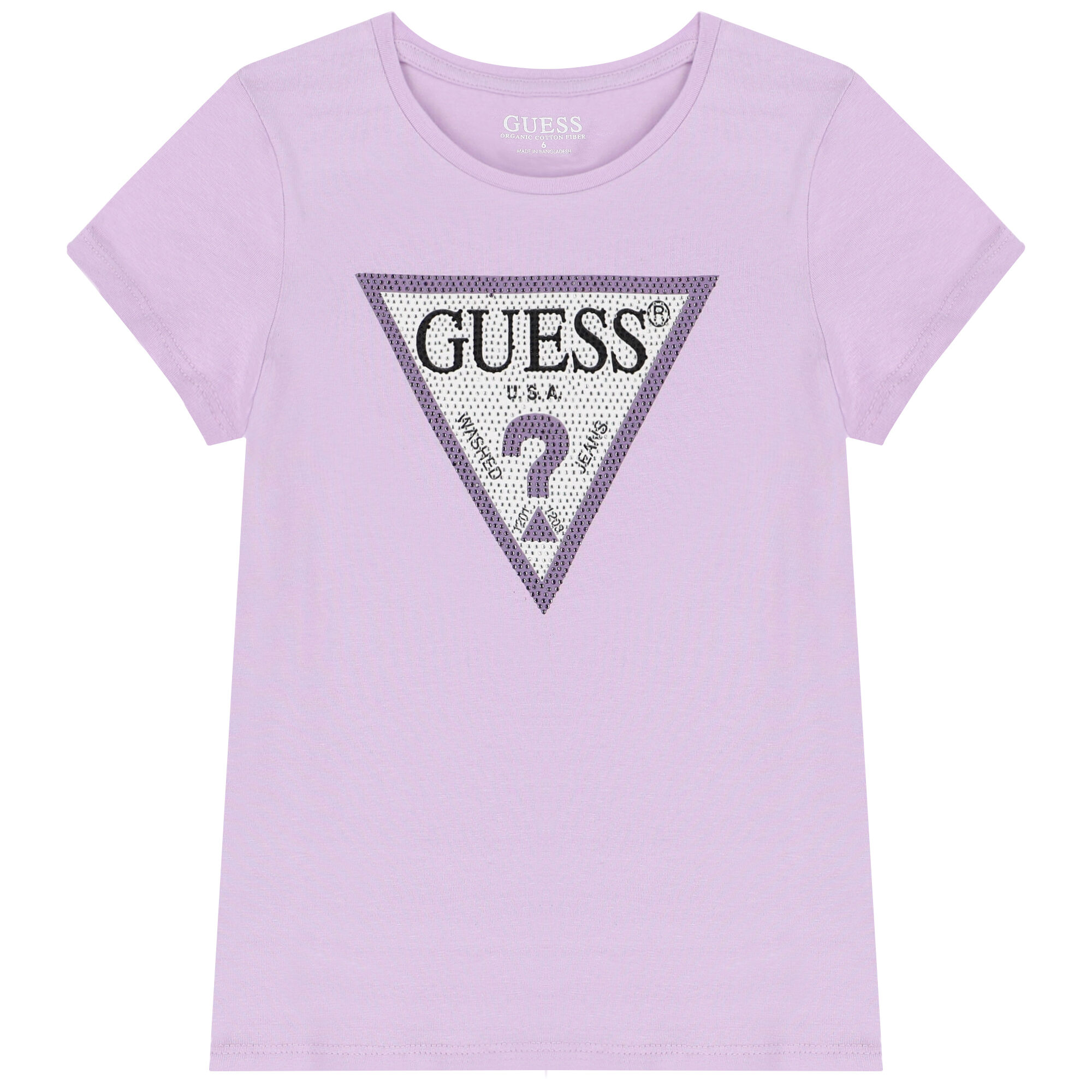 Purple guess sales t shirt