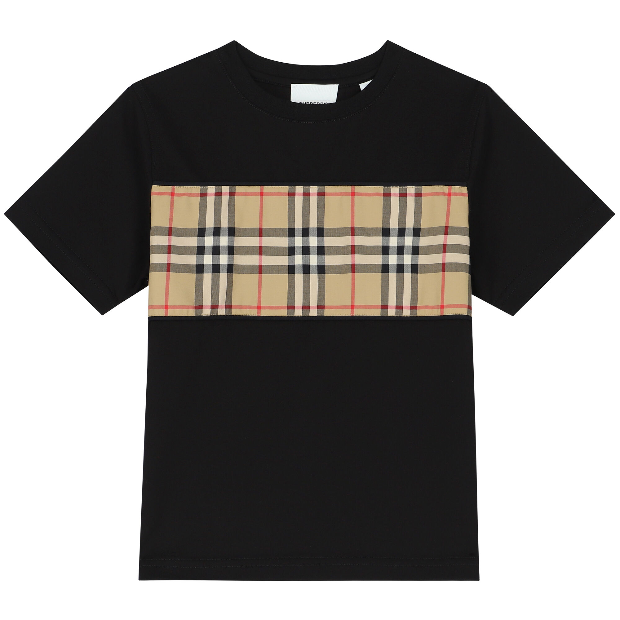 Burberry Black Check T-Shirt | Junior Couture USA