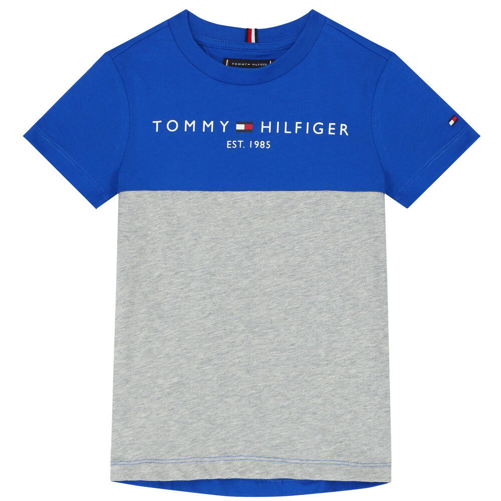 Tommy Hilfiger Boys Blue & Shorts Logo USA | Couture Set Grey Junior