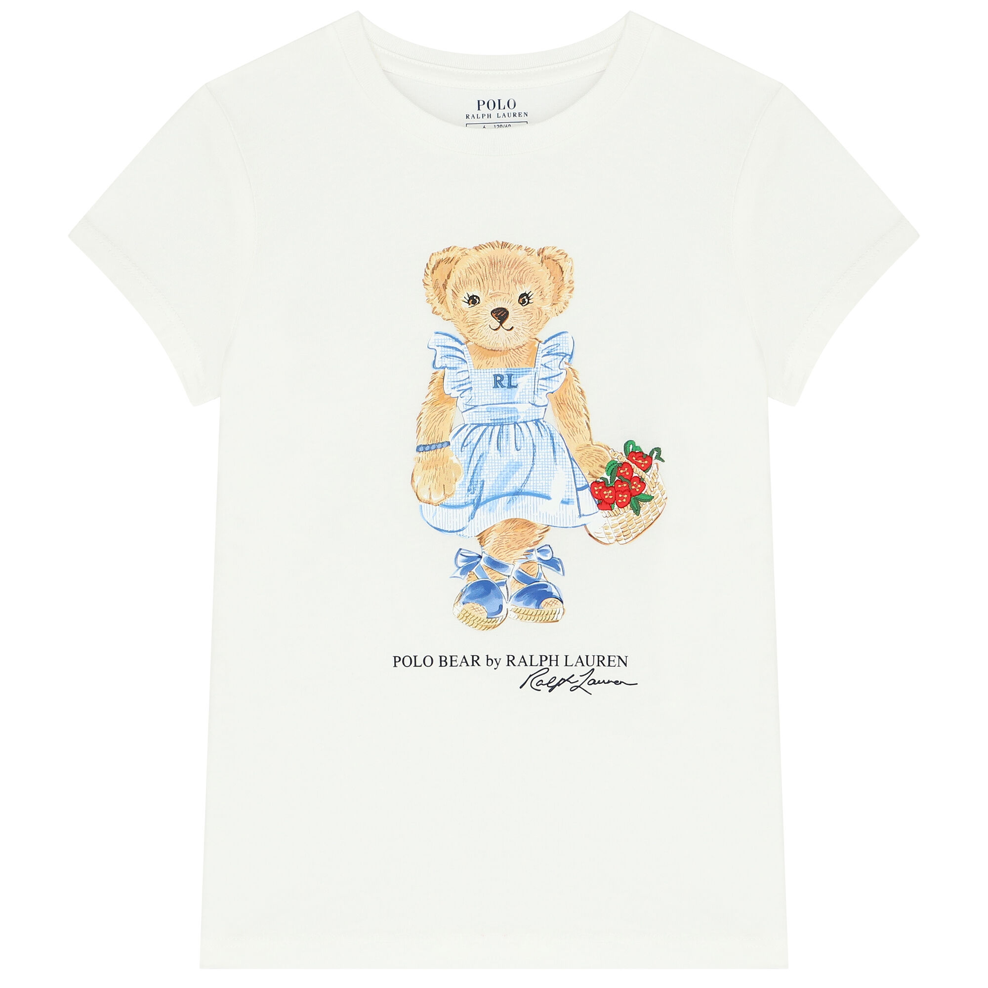 Ralph Lauren Girls White Polo Bear T-Shirt | Junior Couture USA