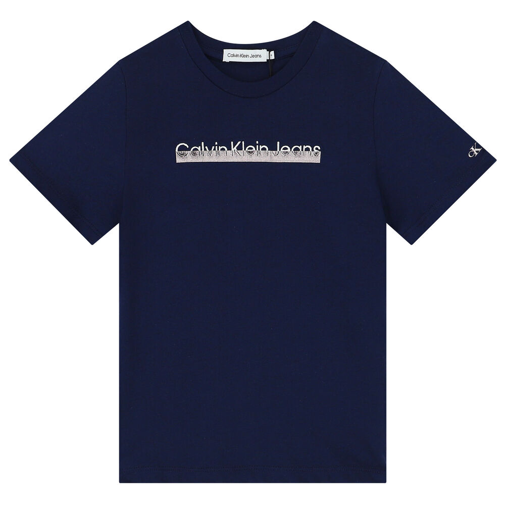 Calvin Klein Boys Navy Logo T-Shirt