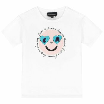 Girls White Logo T-Shirt