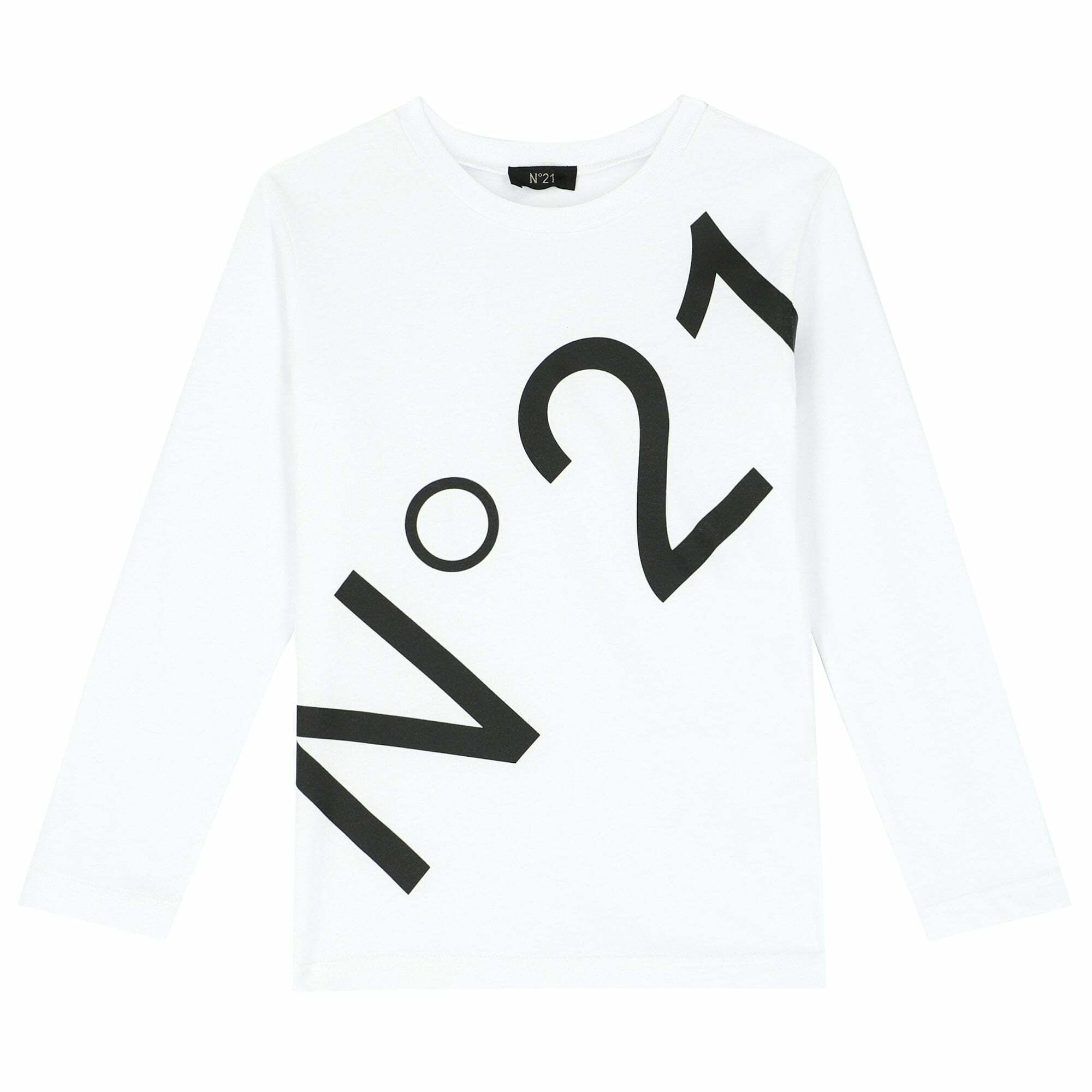 N°21 Boys White long sleeved Top | Junior Couture USA