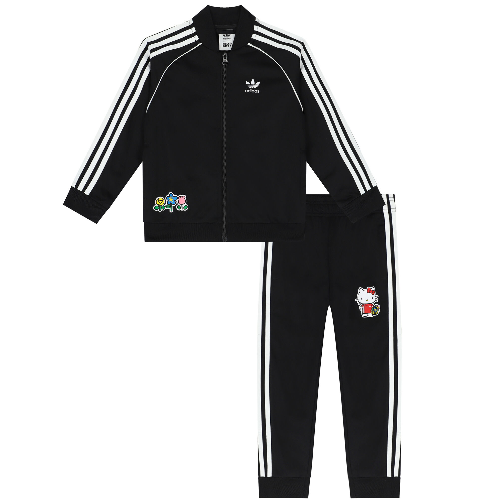 Girls adidas cheap tracksuit black