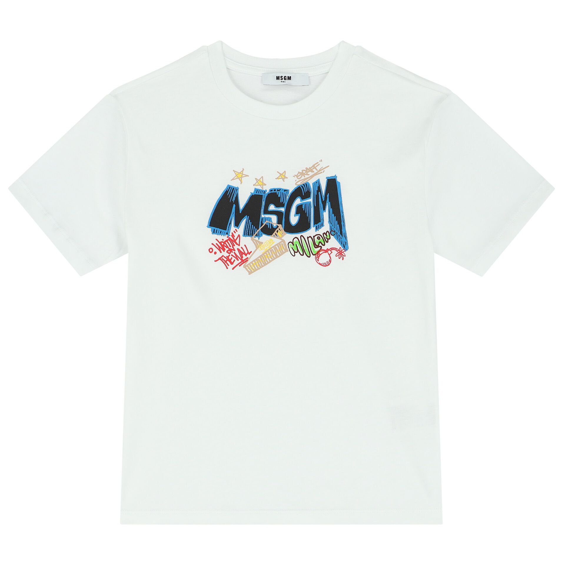 MSGM Kids logo-print T-shirt and shorts set - White