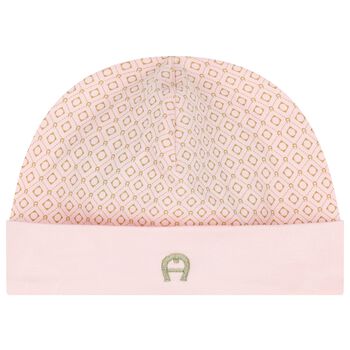 Baby Girls & Gold Pink Logo Hat