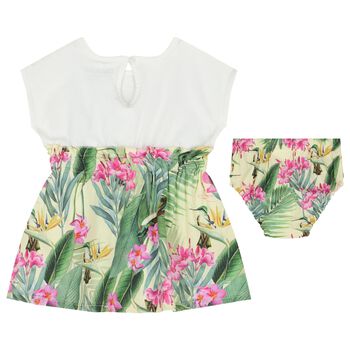 Baby Girls Tropical Print Dress Set